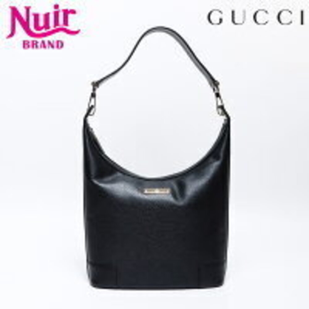 Gucci One Shoulder Hobo Bag Black
